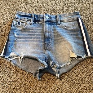Eunina Lulu High Rise Cut Off Shortie Jean Shorts Size XS - Like New